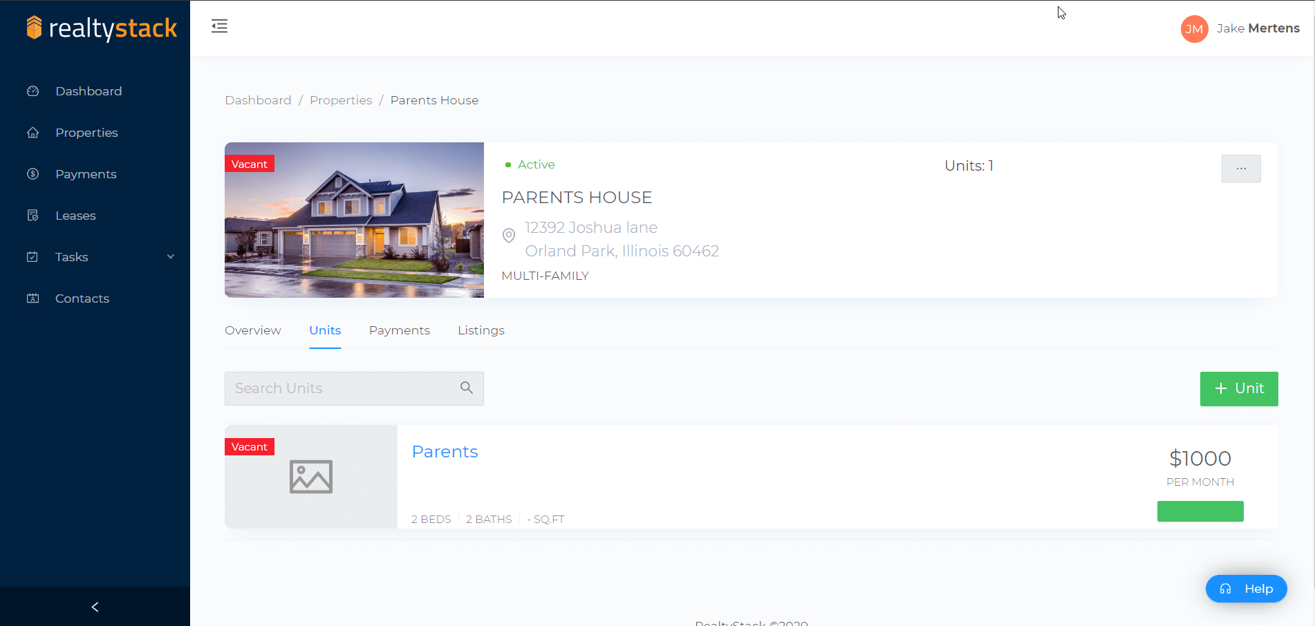 App property page